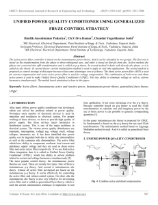 unified power quality conditioner using generalized