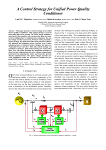 A Control Strategy for Unified Power Quality Conditioner
