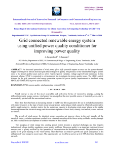 Grid connected renewable energy system using unified power