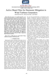 Active Shunt Filter for Harmonic Mitigation in Wind Turbines