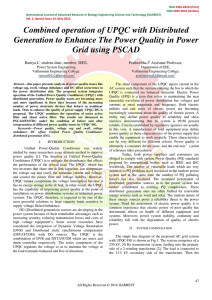 Combined operation of UPQC with Distributed Generation