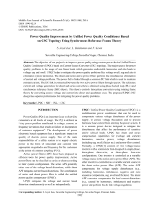 Power Quality Improvement by Unified Power Quality