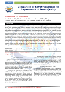 Comparison of FACTS Controller for Improvement of Power Quality