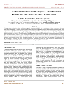 analysis of unified power quality conditioner during voltage sag and