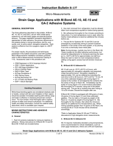Instruction Bulletin B-137 Strain Gage Applications