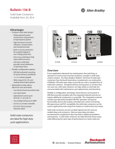 Bulletin 156-B Solid-State Contactors - Product Profile