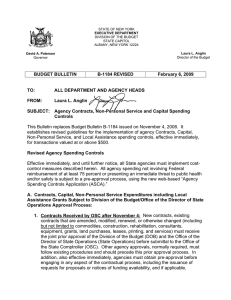 BUDGET BULLETIN B-1184 REVISED February 6, 2009 TO: ALL