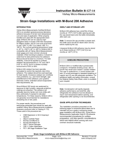 Instruction Bulletin B-127-14 Strain Gage Installations with M
