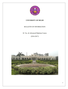 UNIVERSITY OF DELHI BULLETIN OF INFORMATION B. Voc