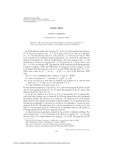 LUSIN SETS In - American Mathematical Society