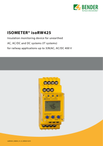ISOMETER® isoRW425 - Bender Benelux BV