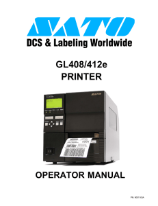 GL4e Printer Operator Manual