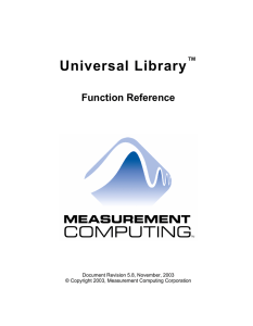 Universal Library Function Reference