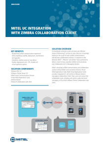 MitEl UC intEgRatiOn witH ZiMBRa COllaBORatiOn CliEnt