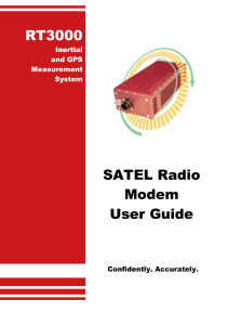 RT3000 SATEL Radio Modem User Guide