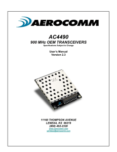 Aerocomm AC4490 Manual