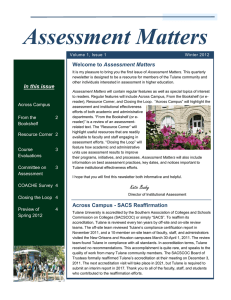 Assessment Matters - Tulane University