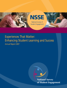 Experiences That Matter: Enhancing Student Learning and