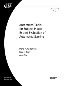 Automated Tools for Subject Matter Expert Evaluation of Automated