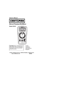 Craftsman 82345 Handheld Multimeter