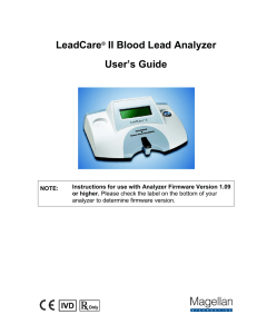 LeadCare II Blood Lead Analyzer
