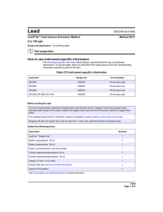 Lead LeadTrak™ Fast Column Extraction Method 8317
