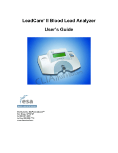 LeadCare II Blood Lead Analyzer - Drug testing supplies from CLIA