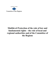Multilevel Protection of the rule of law and fundamental