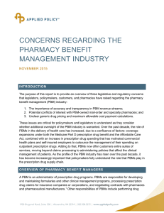 concerns regarding the pharmacy benefit management industry