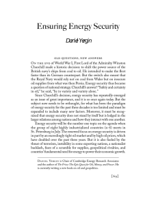 Ensuring Energy Security