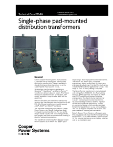 201-20 Single-Phase Pad-Mounted Distribution Transformers