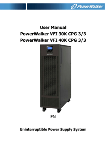 PowerWalker VFI 30K CPG 3/3 VFI 40K CPG 3/3 Manual