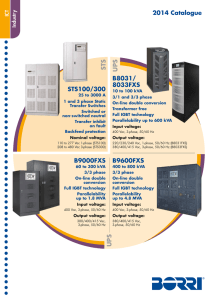 STS UPS UPS - Power Supply Systems UPS SRL
