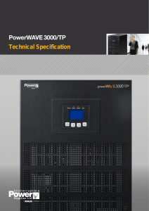 PowerWAVE 3000/TP - Uninterruptible Power Supplies Ltd