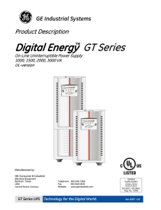 Digital Energy GT Series - GE Industrial Solutions