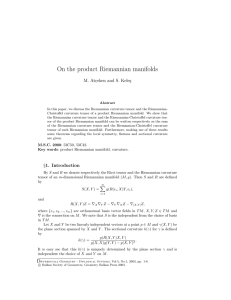 On the product Riemannian manifolds