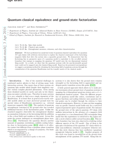 Quantum-classical equivalence and ground
