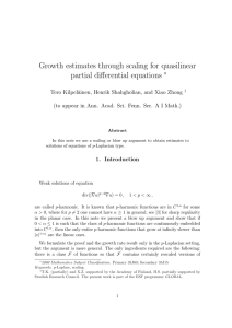 Growth estimates through scaling for quasilinear partial differential