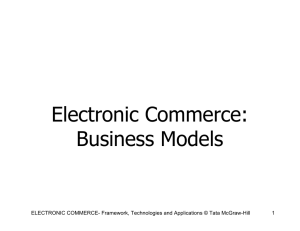 Electronic Commerce: Business Models