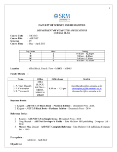 1 FACULTY OF SCIENCE AND HUMANITIES DEPARTMENT OF