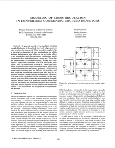 Modeling Of Cross-regulation In Converters Containing Coupled