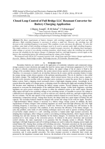 Closed Loop Control of Full Bridge LLC Resonant Converter