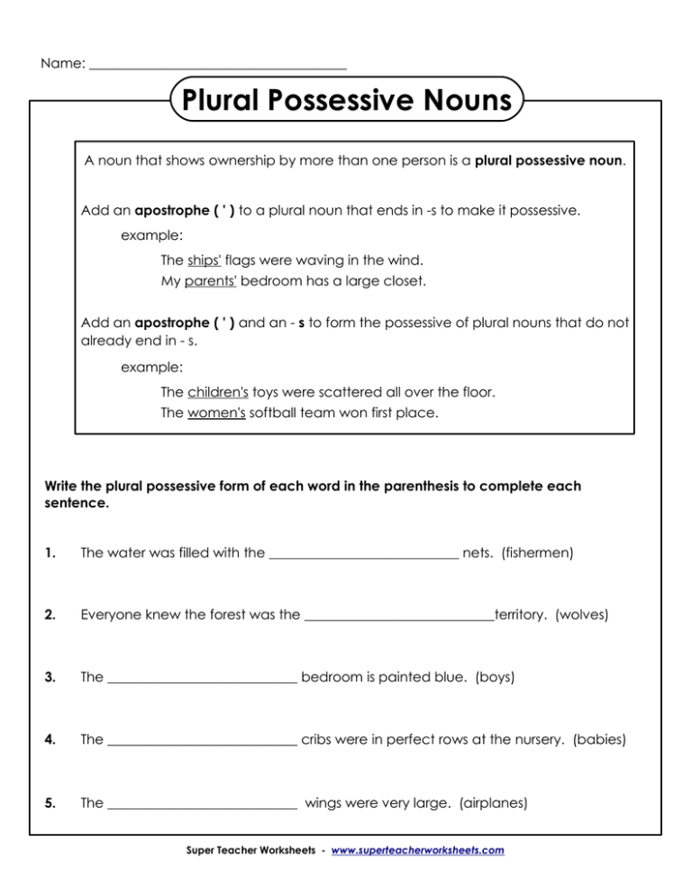 3rd-grade-possessive-noun-worksheet