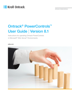 Ontrack PowerControls for SQL User Guide