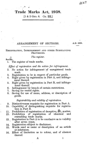 Trade Marks Act, 1938.
