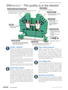 Selecting a DINnector Terminal Block System