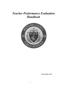 Teacher Performance Evaluation Handbook