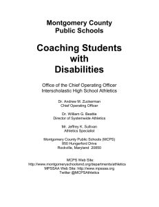 Coaching Students with Disabilities Information