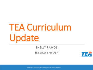 TEA Curriculum Update 2016 - ESC-20