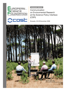 CSPI report - European Science Foundation